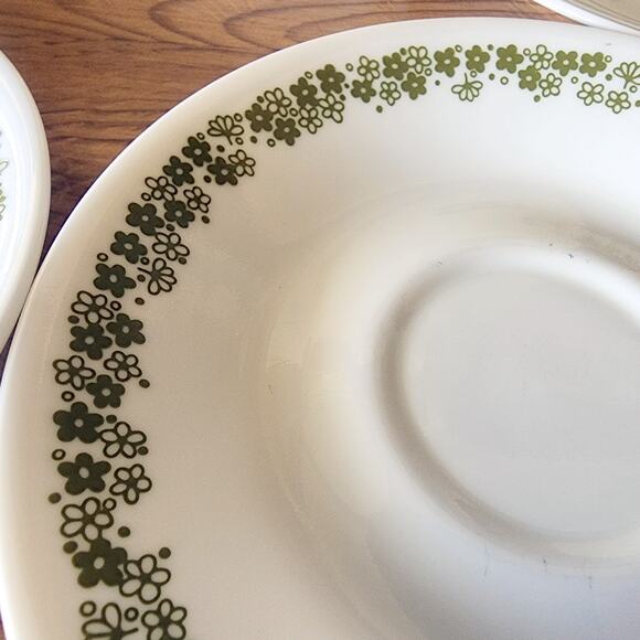 7 CORELLE Corning Crazy Daisy 6" SAUCER Plate Dessert Spring Blossom Vintage - Picture 3 of 7